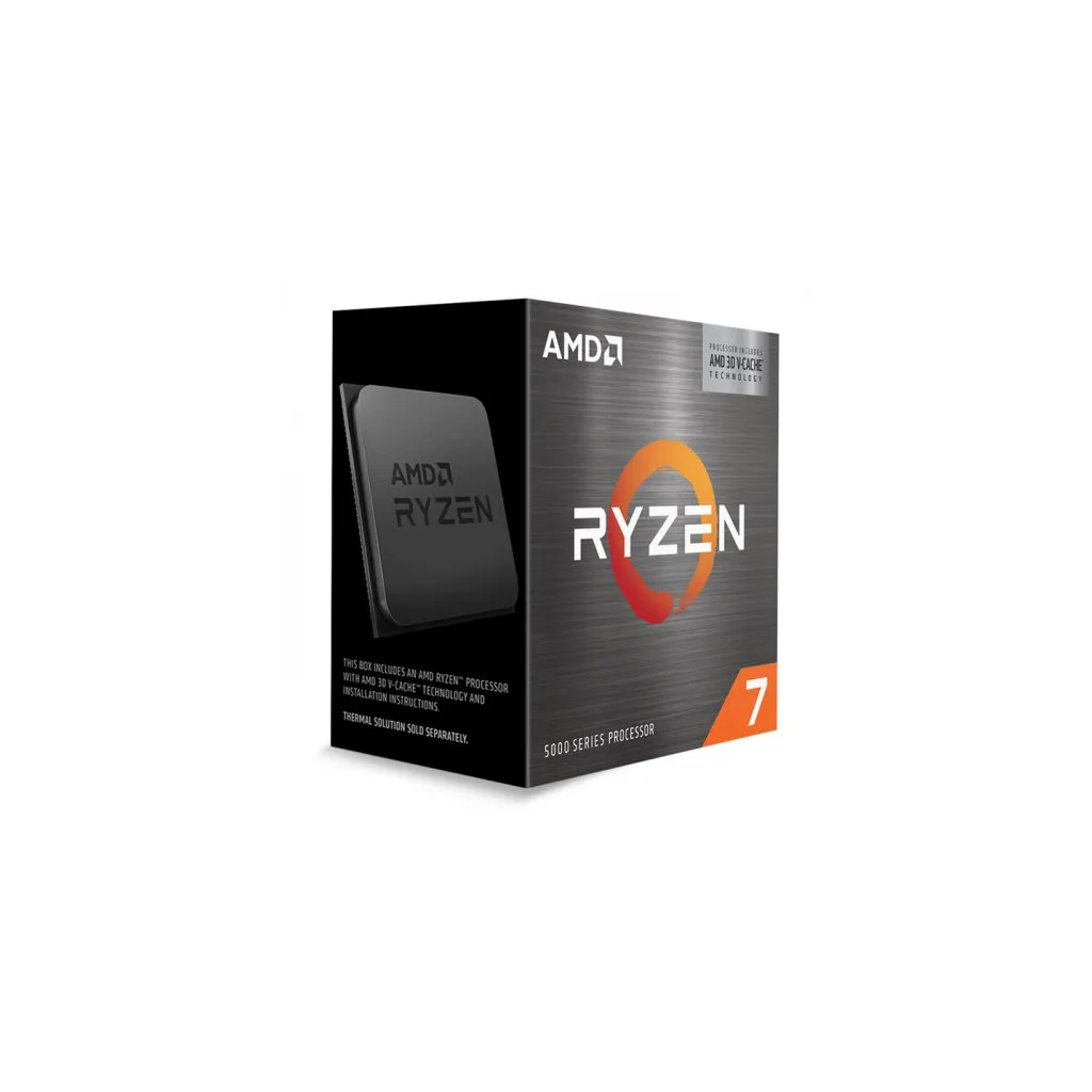 AMD RYZEN 7 5800X3D 8 Core, 3,40-4.50GHz, 100Mb Cache, 105W, AM4 Soket, BOX (Kutulu) (Dahili Grafik YOK, Fan YOK)