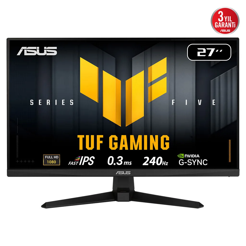 ASUS TUF GAMING VG279QM5A 27" 0.3ms, 240Hz, Full HD, DP, 2xHDMI, Hoparlör, Fast IPS LED, ELMB Sync Premium, GAMING Monit