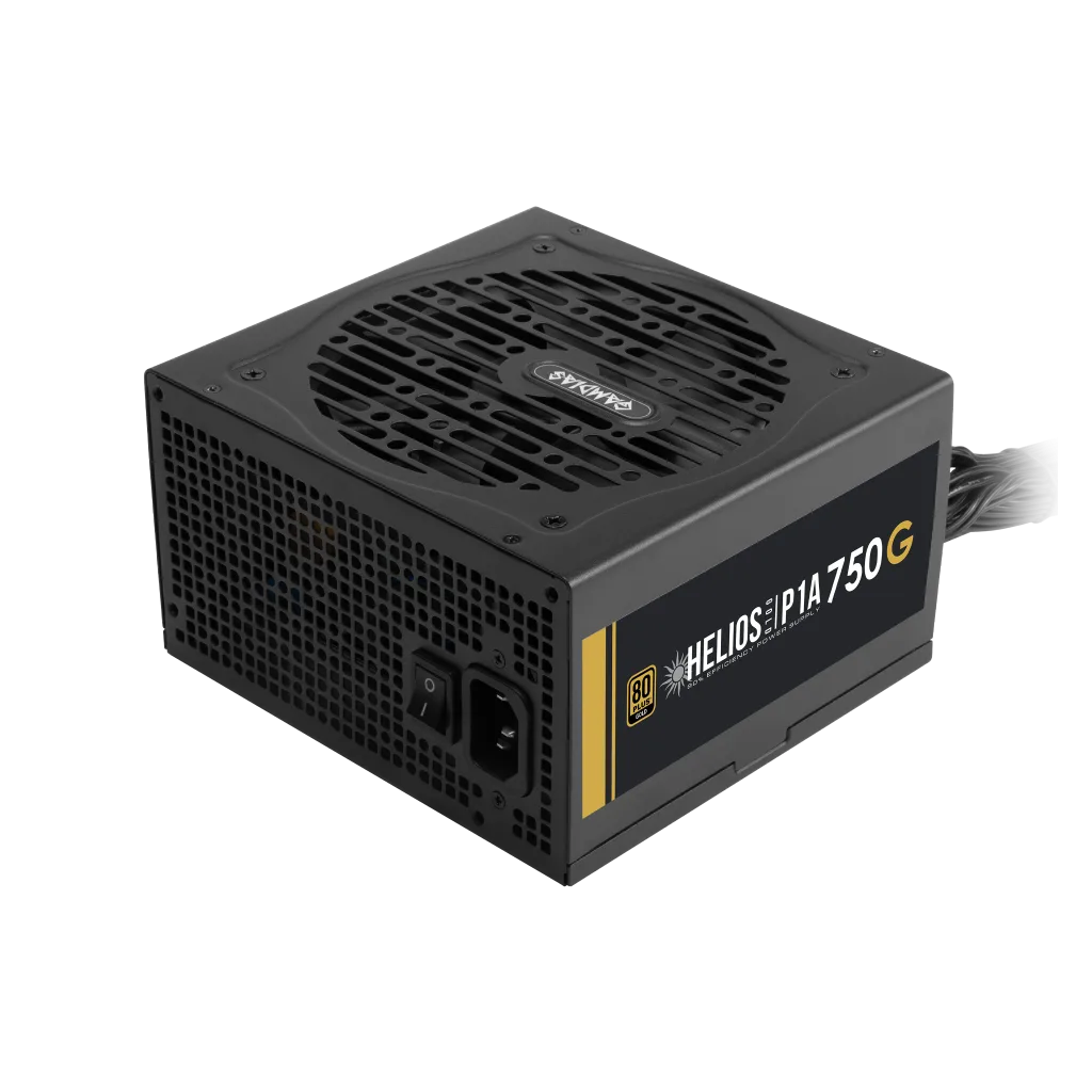 GAMDIAS HELIOS P1A-750G, 750W, 80+ Gold, Aktif PFC, GAMING, ATX, Power Supply (PSU)