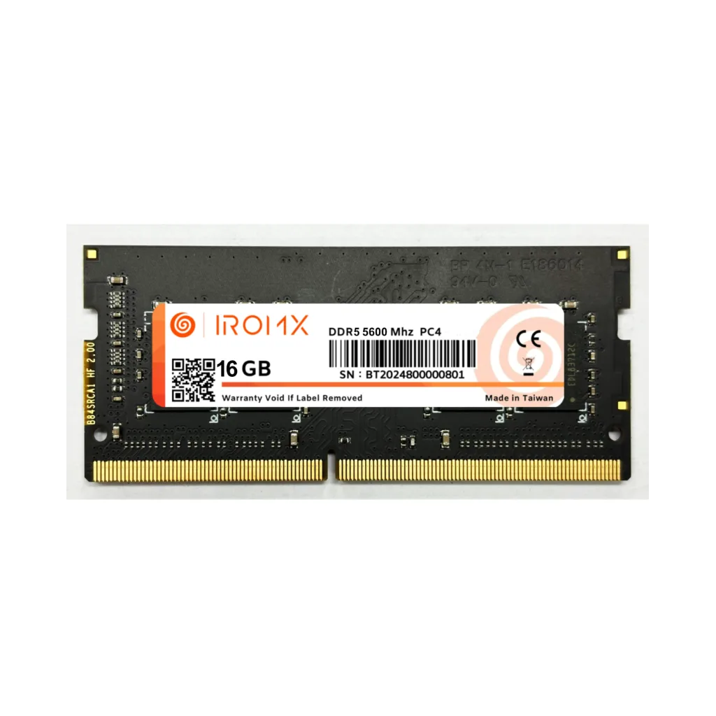 IROMX 1X, 16Gb, 5600Mhz, DDR5, Sodimm Notebook RAM, 1,1V, CL46