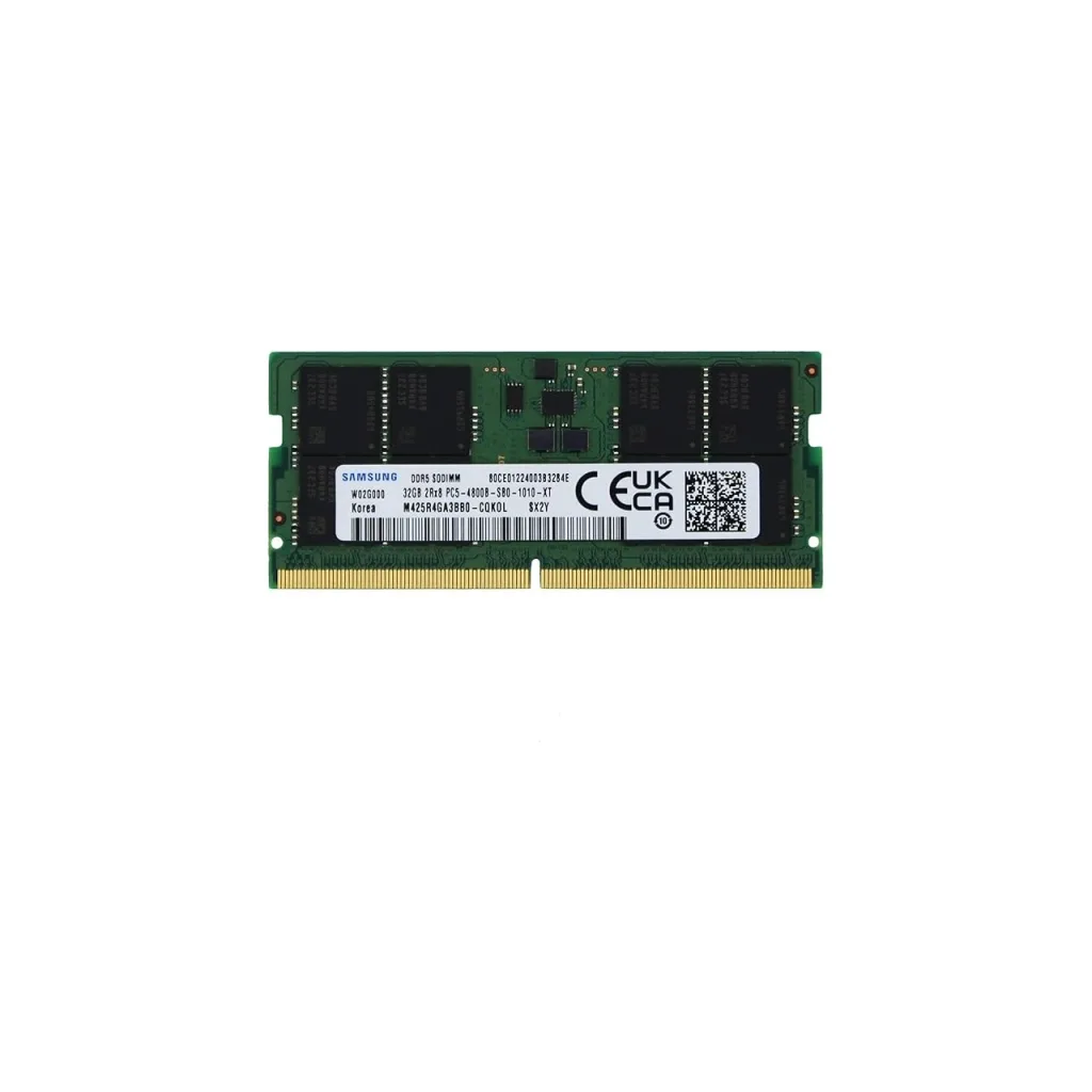 Samsung SAMSO4800/32, 32GB, DDR5, 4800MHz, CL46, 1.1V Notebook Ram (M425R4GA3BB0-CQKOD)