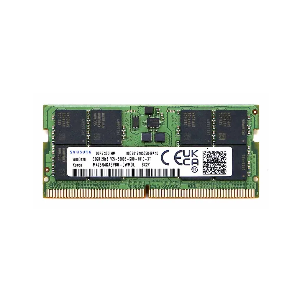 Samsung SAMSO5600/32, 32GB, DDR5, 5600MHz, CL46, 1.1V Notebook Ram (M425R4GA3BB0-CWW0L)