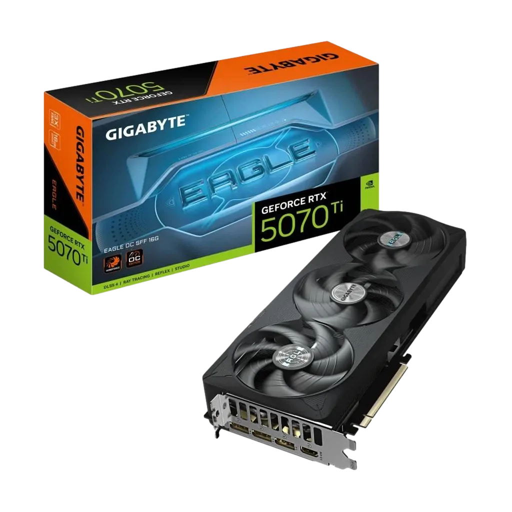 GIGABYTE GV-N507TEAGLE OC-16GD, RTX5070TI, EAGLE OC, 16Gb, GDDR7, 256BIT, 3 Fanlı, 1xHDMI, 3xDP, GAMING Ekran KARTI