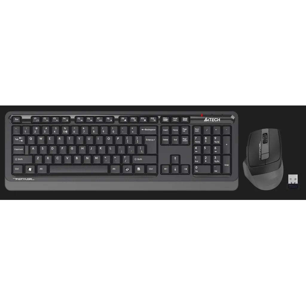 A4 TECH FG1035, Gri, FSTYLER, 2.4Ghz Kablosuz, Türkçe Q, Klavye Mouse Set
