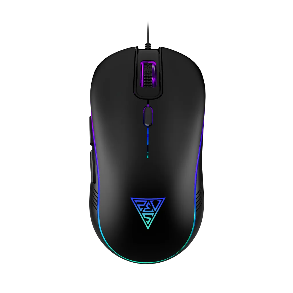 GAMDIAS AURA GS3, Çok Renkli Aydınlatma, USB Kablolu, 6 Programlanabilir Buton, Gaming Mouse, 3.600 DPI, Siyah