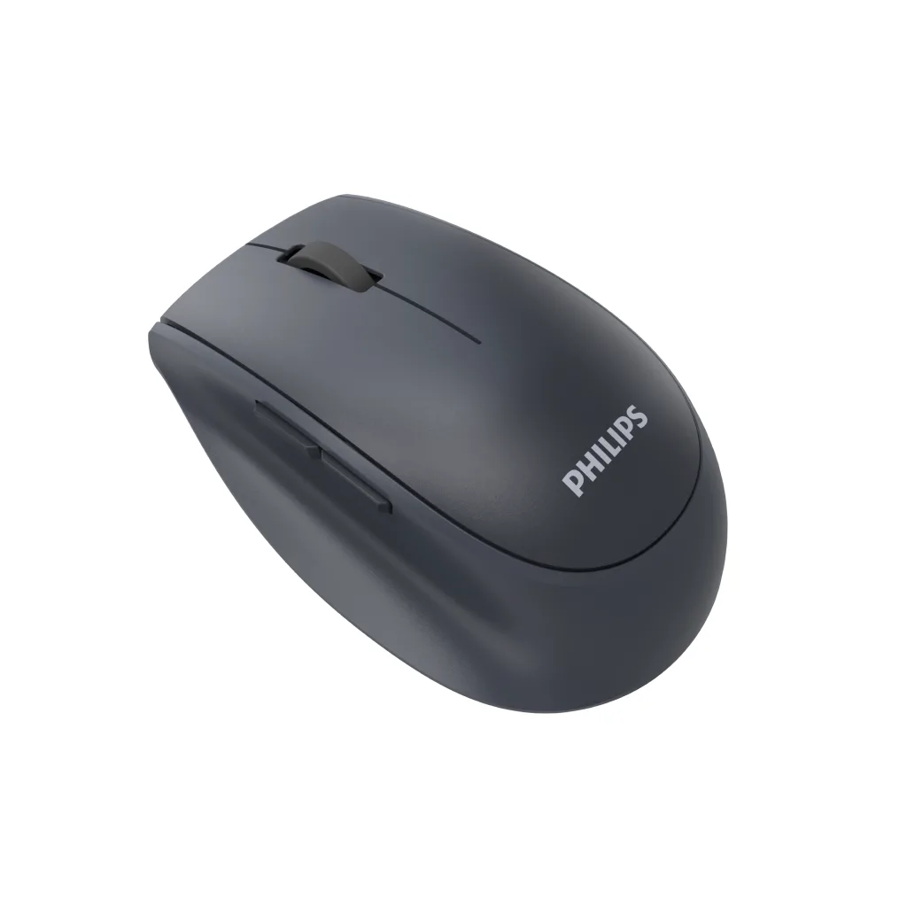 PHILIPS SPK7627K, Gri, USB Nano 2,4Gh ve Bluetooth Kablosuz, 1600dpi, Optic, 5 Tuşlu, Şarj Edilebilir, Sessiz Click, Mou