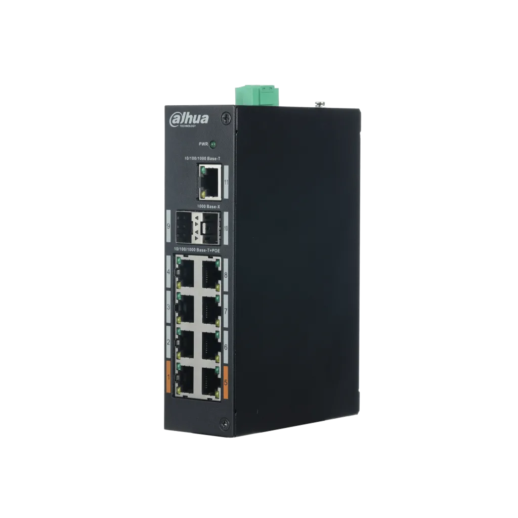DAHUA PFS3211-8GT-120, 8 Port, Gigabit, PoE 120W, 1 Port GigaBit Uplink, 2 Port GigaBit SFP, Yönetilemez, Rack Mount Swi