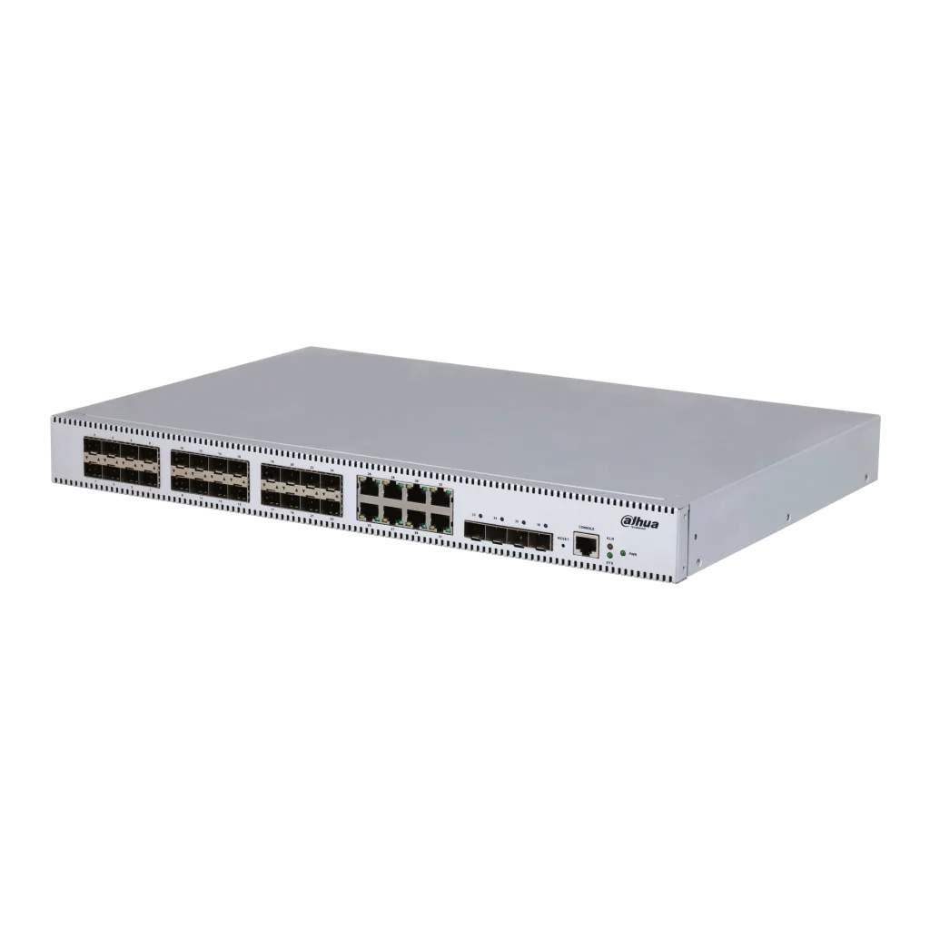 DAHUA S5436-24GF8GT4X, 36 Port, 24 Port GigaBit SFP, 8 Port Gigabit Lan, 4 Port 10 Gigabit SFP, Yönetilebilir, Switch