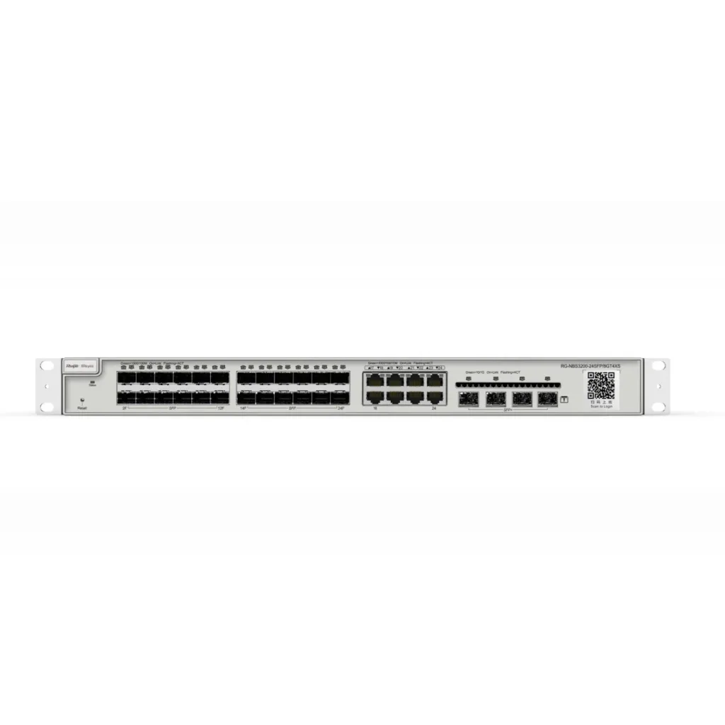 RUIJIE REYEE RG-NBS3200-24SFP/8GT4XS 24 Port, 24 Port 1G SFP, 8 Port Gigabit Combo, 4 Port 10G SFP, L2 Yönetilebilir Swi