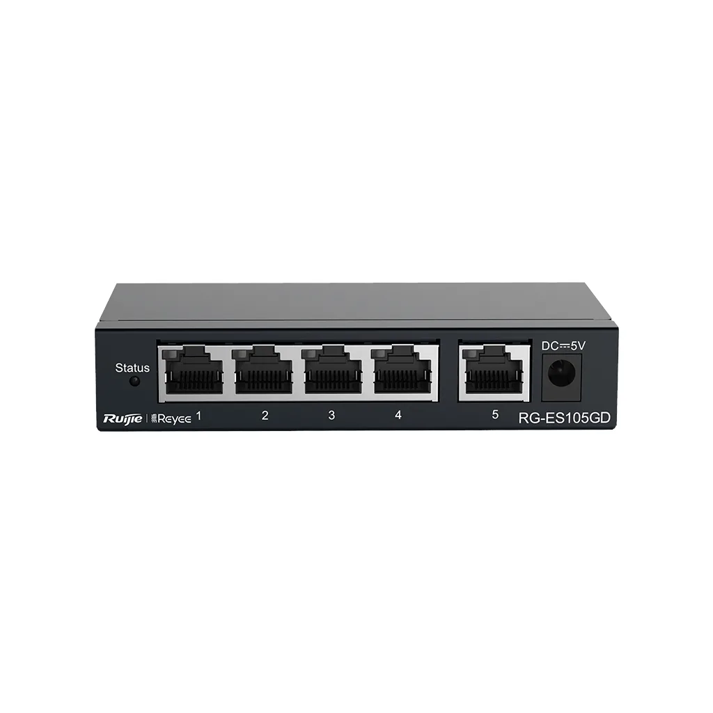 RUIJIE REYEE RG-ES105GD 5 Port GigaBit Switch Metal Kasa