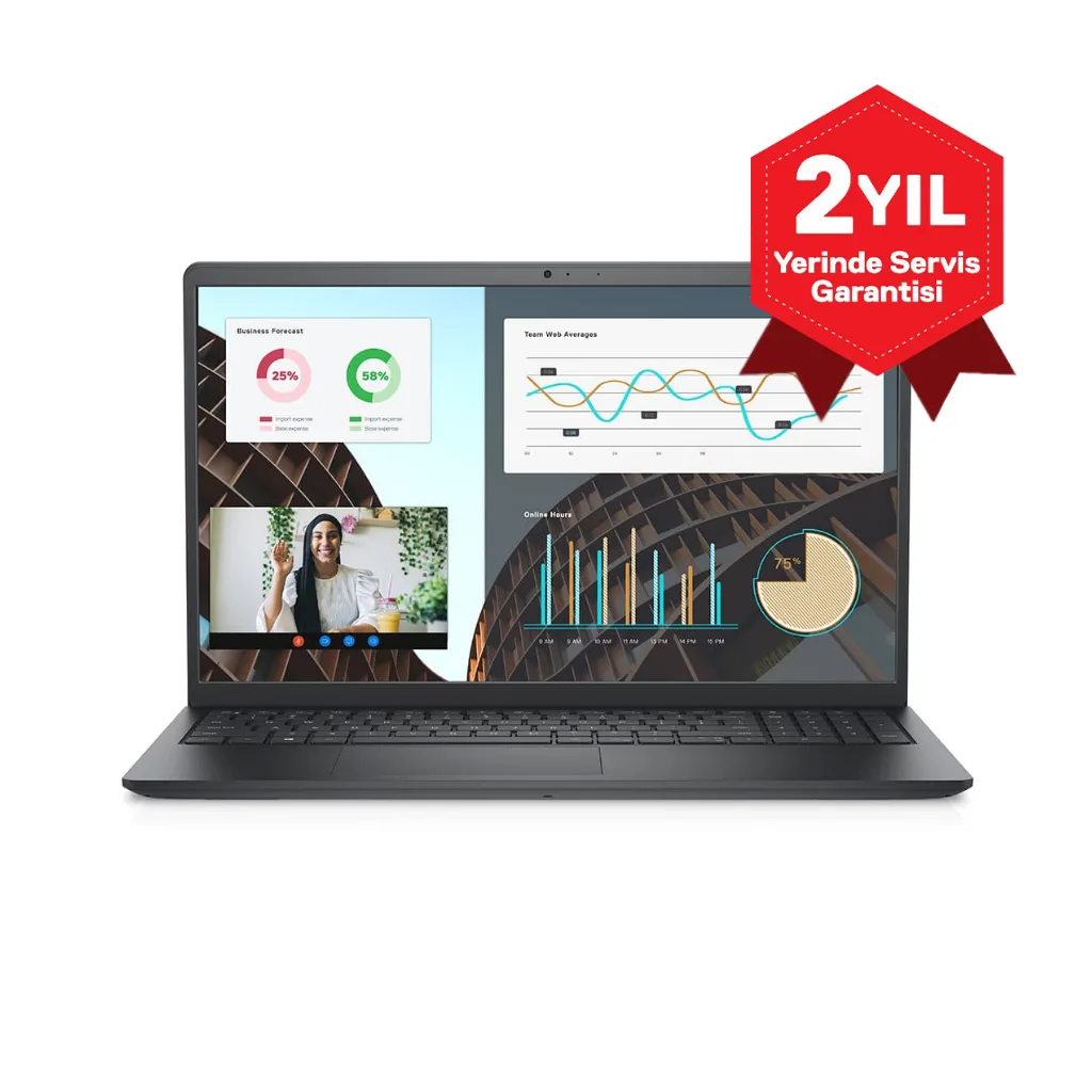 DELL Vostro 3530, N1605PVNB3530U, i7-1335U, 15,6" FHD, 16Gb Ram, 512Gb SSD, Paylaşımlı Ekran Kartı, Free Dos Notebook (6