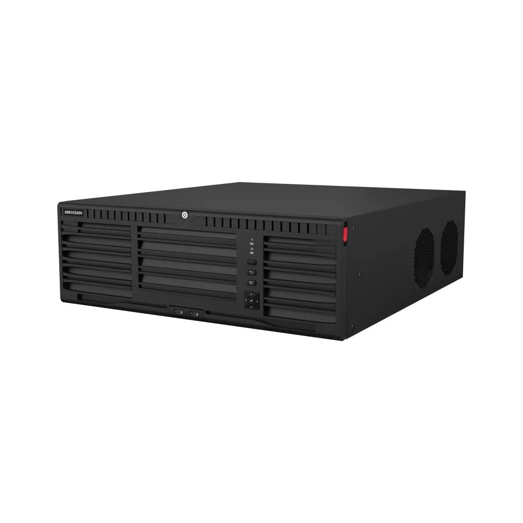 HIKVISION DS-96128NI-M16, 128Kanal, 32Mpix, H265+, 16 HDD Desteği, 4K Kayıt, 400Mbps Bant Genişliği, Metal Kasa, 2 Port