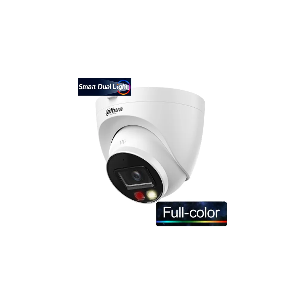 DAHUA IPC-HDW1249T-S-IL, 2Mpix, 2,8mm Lens, SD Kart, Smart Dual Light, H265+, 30Mt Gece Görüşü, Dahili Mikrofon, IP67, P