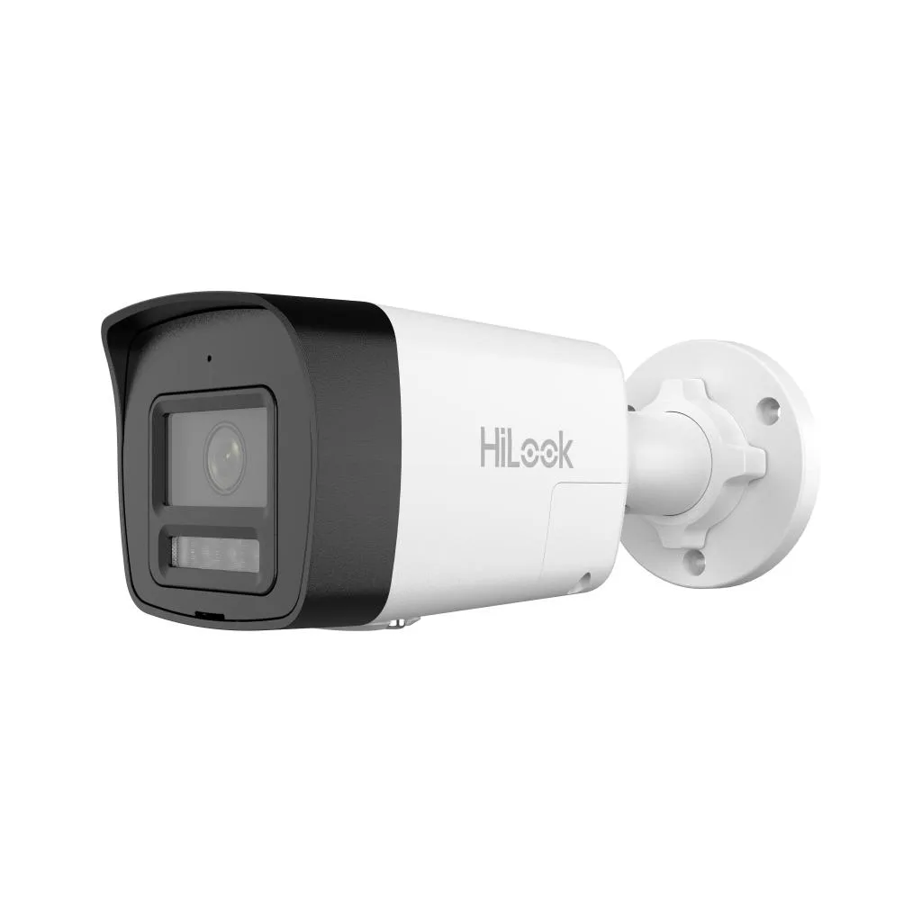 HILOOK IPC-B120HA-LUFC, 2Mpix, 2,8mm Lens, H265+, Dual Light, 30Mt Gece Görüşü, Dahili Mikrofon, IP67, PoE, Bullet, IP K