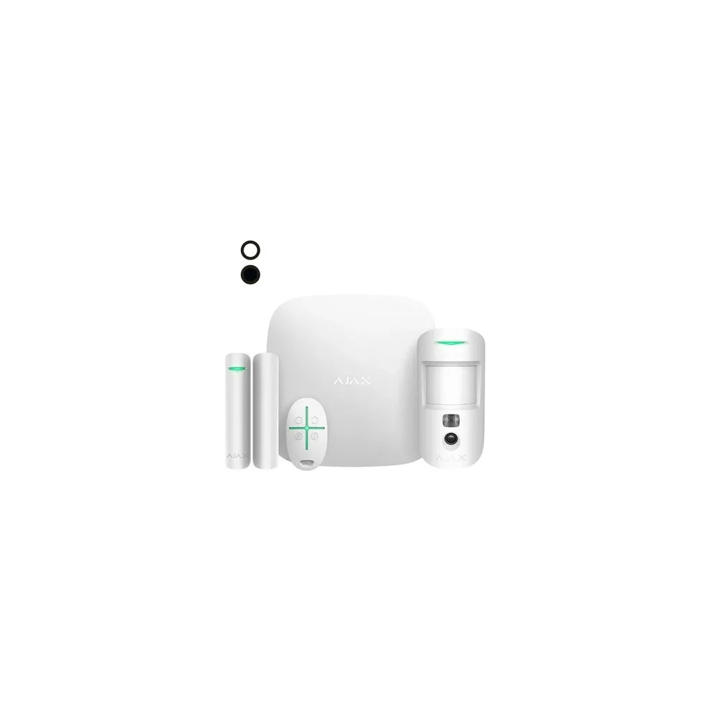 AJAX StarterKit Cam Plus, Kablosuz, Alarm Kiti, BEYAZ