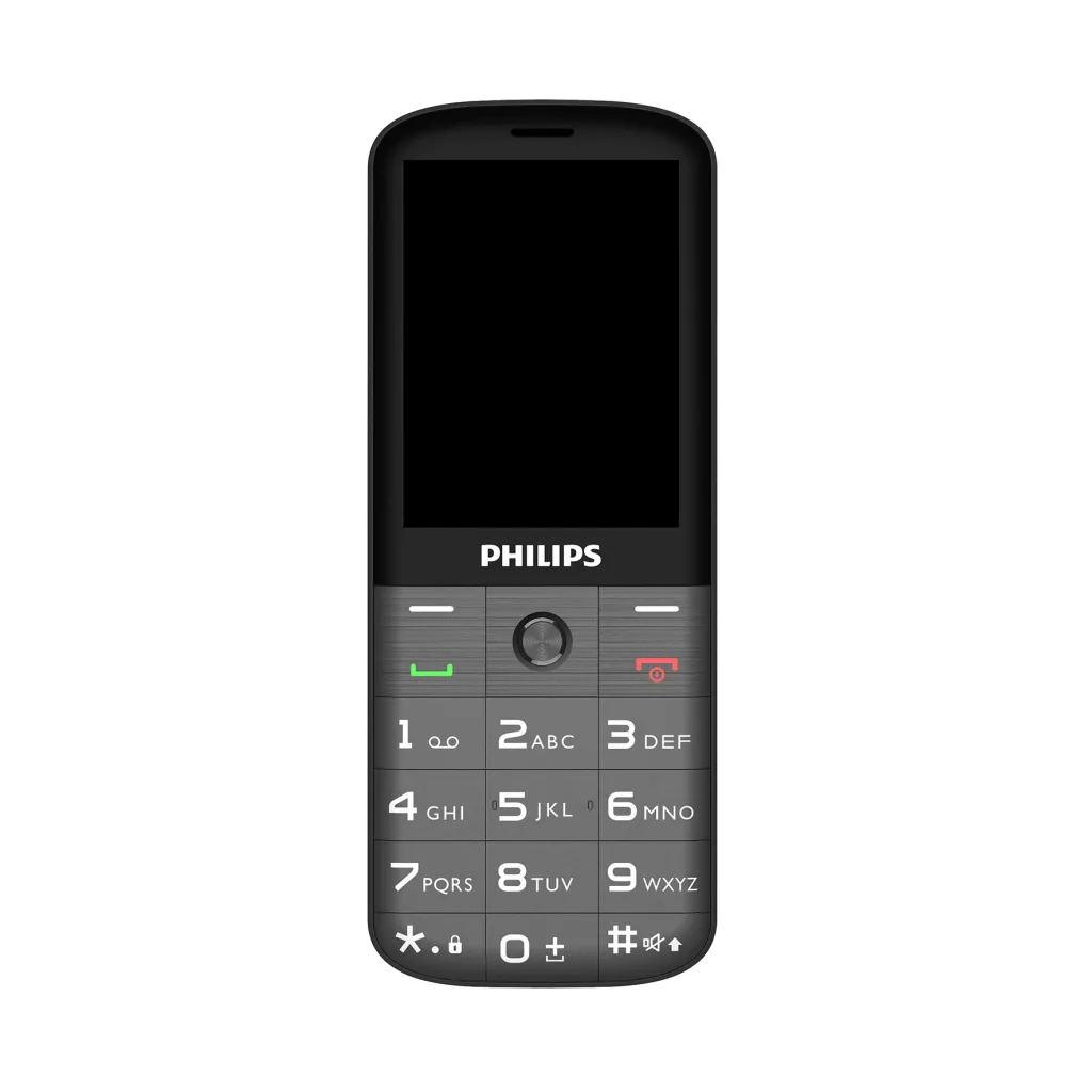 PHILIPS Xenium E227, 32Mb, Siyah, 32Mb Ram, 2,8inc Ekran, Arka Kamera, Çift Sim Desteği, FM Radyo, 1700mAh Pil, El Fener