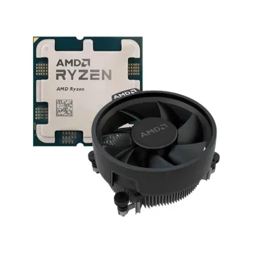AMD RYZEN 5 7500F 6 Core, 3,7-5.00GHz, 38Mb Cache, 65W, AM5 Soket, MPK, (Dahili Grafik YOK, Fan VAR)
