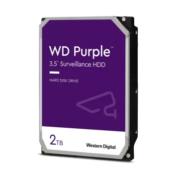 WD PURPLE, WD23PURZ, 3.5", 2TB, 256Mb, 5400 Rpm, 7/24 Güvenlik, HDD (Türkiye Distribütörü Garantili)