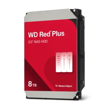 WD RED Plus, WD80EFPX, 3.5", 8TB, 256Mb, 5640 Rpm, 7/24 GÜVENLİK-NAS-SERVER HDD