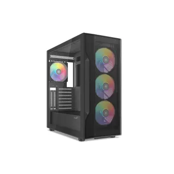 SAMA S40BK Black, H700BK 700W, 80 PLUS, Tempered Glass Panel, Mesh Ön Panel, Type-C, 4x120mm ARGB Fan, ATX, GAMING KASA