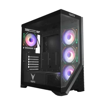 VENTO VG4202FLA ATX Tower, 850W 80+ Siyah, Temperli Cam, RGB, Mesh, ATX GAMING KASA