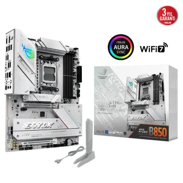 ASUS ROG STRIX B850-A GAMING WIFI7 NEO, 4xDDR5, 4xM.2, HDMI, DP, Type-C, PCIe 5.0, Wi-Fi 7, Bluetooth v5.4, AM5 Soket GAMING Anakart
