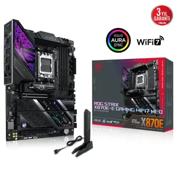 ASUS ROG STRIX X870E-E GAMING WIFI7 NEO, 4xDDR5, 5xM.2, HDMI, DP, Type-C, PCIe 5.0, 2xWi-Fi 7, Bluetooth v5.4, AM5 Soket GAMING Anakart