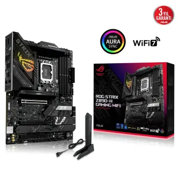 ASUS ROG STRIX Z890-H GAMING WIFI, 9066MHz, 4xDDR5, 4x M.2, HDMI, DP, Type-C, Wi-Fi 7, Bluetooth 5.4, Intel Core Ultra CPU(Seri 2), LGA1851 Soket, Gaming Anakart