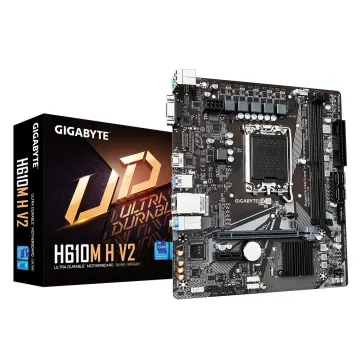 GIGABYTE H610M H V2, rev.1.0, 2xDDR5, M.2, D-SUB, HDMI, 12-13.14.Nesil, LGA1700 Soket, Anakart