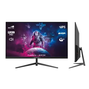 ONVO OV27MNT202G, 27" 1ms, 180Hz, Full HD, HDMI, DP, 2x2W Hoparlör, Metal Ayak, IPS Panel, NVDI G-Sync ve AMD FreeSync, GAMING Monitör