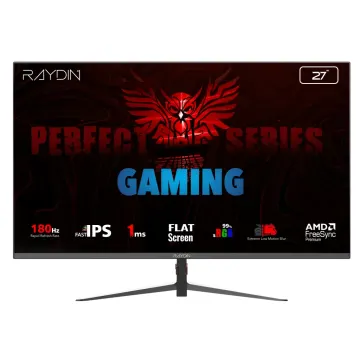 RAYDIN MM27DFI-180HZ, 27", 1ms, 180Hz, Full HD, 300 nits, HDMI, DP, IPS LED, Flat, Frameless, FreeSync Gaming Monitör