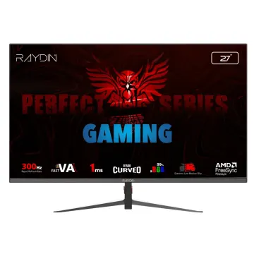 RAYDIN MM27RFA-300HZ, 27", 1ms, 300Hz, Full HD, 300 nits, 2xHDMI, DP, VA LED, R1500 Curved, Frameless, FreeSync Gaming Monitör