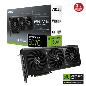 ASUS PRIME-RTX5070-O12G, 12Gb, 192Bit, GDDR7, 1xHDMI, 3xDP GAMING Ekran Kartı