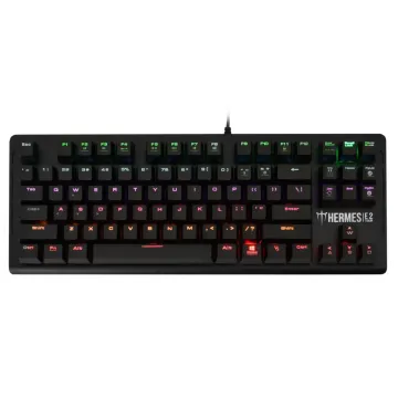 GAMDIAS HERMES-E2, USB Kablolu, İngilizce, Rainbow Backlight, Blue Mekanik Switch, Gaming Klavye