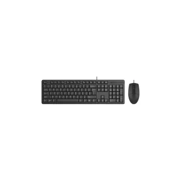 A4 TECH KR-3330S, Siyah, USB Kablolu, Türkçe Q, Multimedya, Klavye Mouse Set