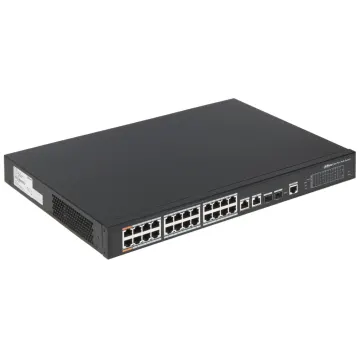 DAHUA PFS4226-24ET-360-V3, 24 Port, MegaBit, PoE 360W, 2 Port GigaBit Uplink, 2 Port GigaBit Combo SFP, Yönetilebilir, Rack Mount Switch