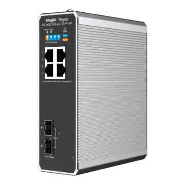 RUIJIE REYEE RG-NIS2100-4GT2SFP-HP 4 Port GigaBit PoE, 120W, 2Port SFP, Endüstriyel Switch