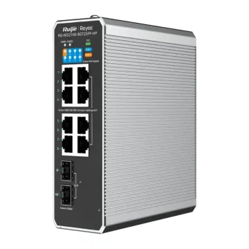 RUIJIE REYEE RG-NIS2100-8GT2SFP-HP 8 Port GigaBit PoE, 240W, 2Port SFP, Endüstriyel Switch