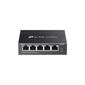 OMADA DS105GP, 5 Port Gigabit, 4 Port Gigabit PoE+, 65W, Yönetilemez, Masaüstü/Vesa Metal Kasa Sessiz Switch