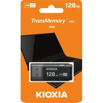KIOXIA U301K 128GB USB 3.2 Gen1 TransMemory Flash Disk (Siyah)