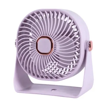 FENY FN-F55, MOR, 3 Kademeli Hız, 4" Kanat, Masaüstü, Dahili 800mAh Bataryalı, Type-C Şarj Girişli, Vantilatör