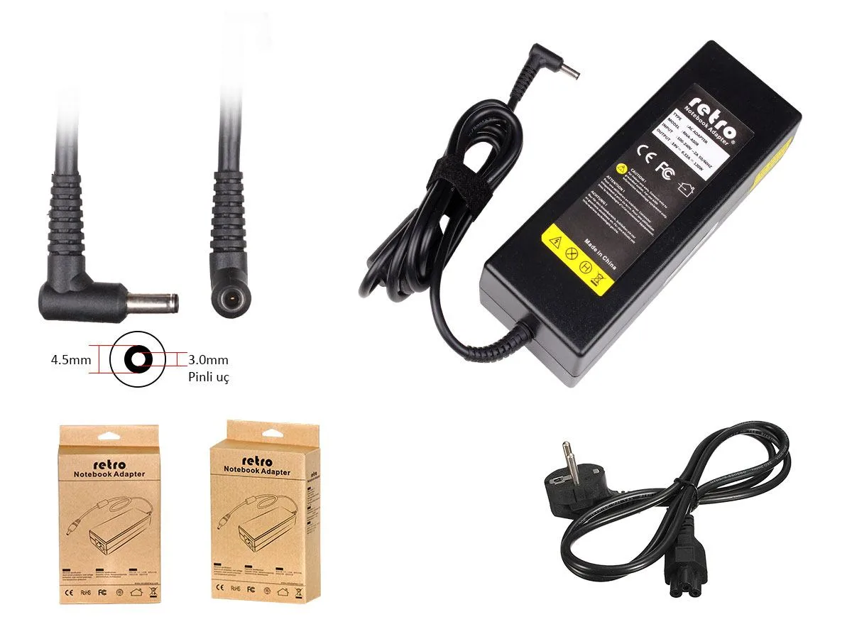 RETRO Asus 19V 6.32A 120W Pinli Uç Notebook Adaptör RNA-AS08