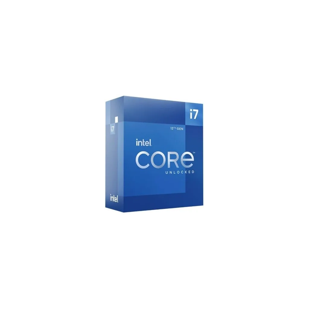 INTEL i7-12700KF 12 Core, 3.60Ghz, 25Mb, 125W, LGA1700, 12.Nesil, BOX, (Dahili Grafik YOK, Fan YOK)