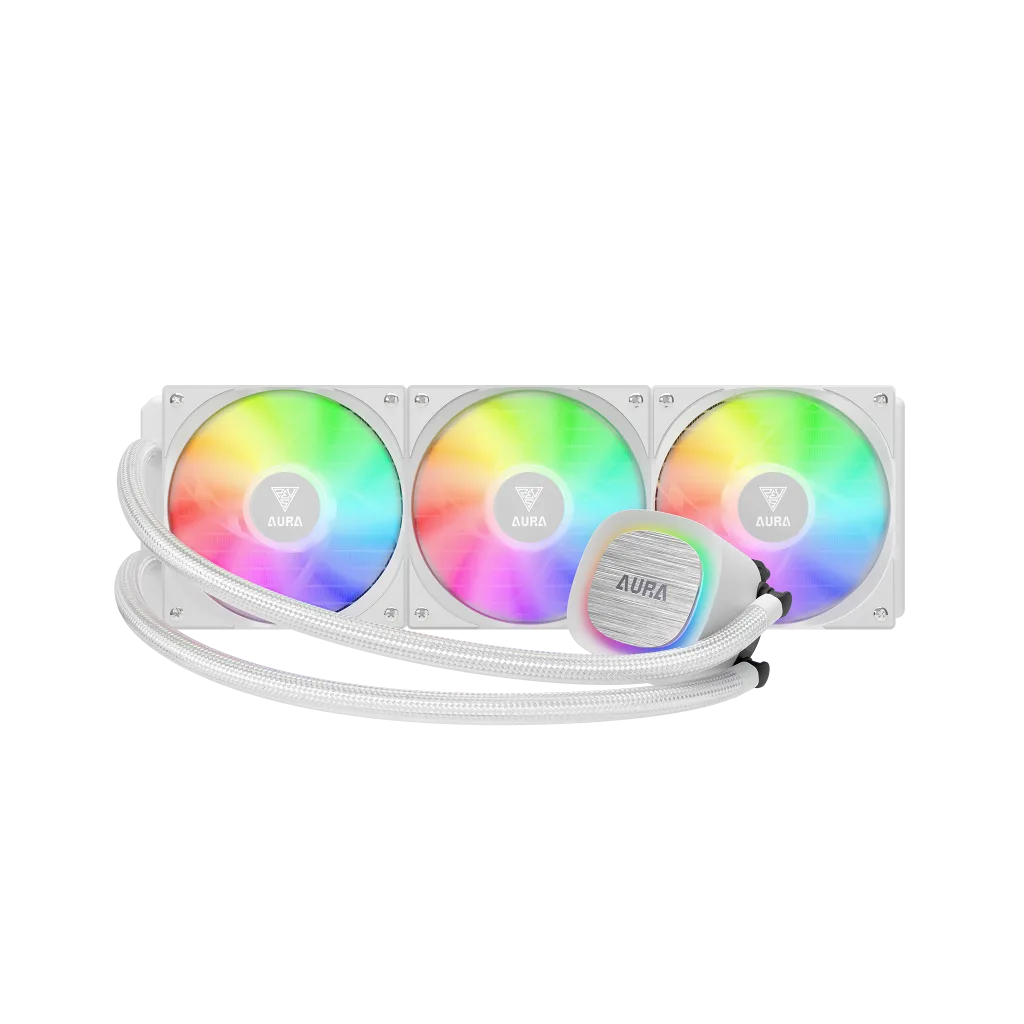GAMDIAS AURA GL360 V2 WH, White Edition, 360mm, RGB, 3 Fanlı, CPU Sıvı Soğutma