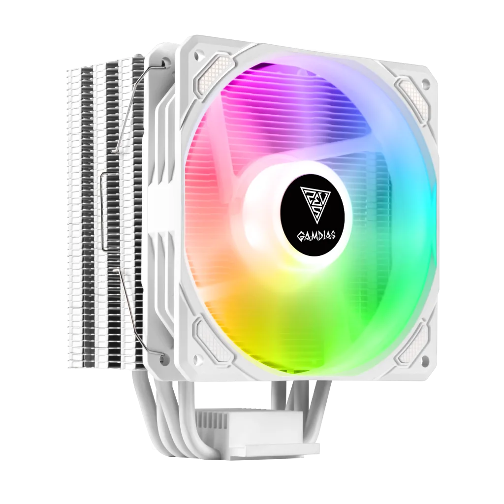 GAMDIAS BOREAS E1-410 WH, White Edition, 120mm, CPU Kule Tipi Hava Soğutma, Doğrudan Temas Teknolojisine Sahip 4 adet Ge