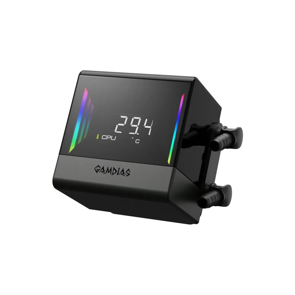 GAMDIAS CHIONE E4-360, 360mm, ARGB, 3 Fanlı, Dijital Ekran, CPU Sıvı Soğutma