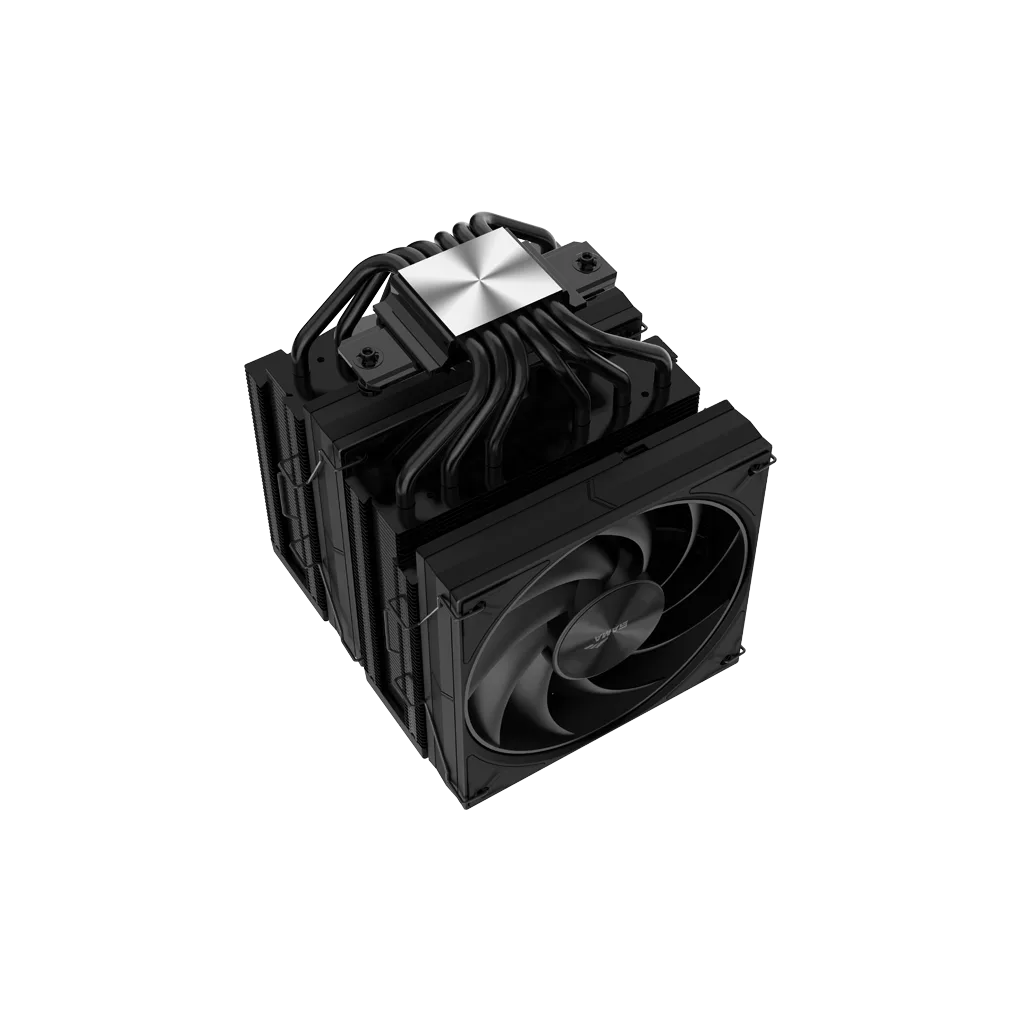 SAMA A60B, Black, 2x120mm MONO Fan, Kule Tipi Hava Soğutma, 6 adet Gelişmiş Siyah Kaplamalı Bakır Isı Borusu, CPU Fan (A