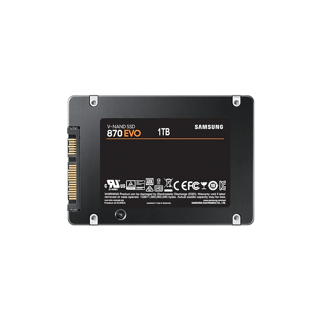 SAMSUNG MZ-77E1T0BW 870 EVO 1TB 560/530, 2,5" SATA SSD (Türkiye Distribütörü Garantili)