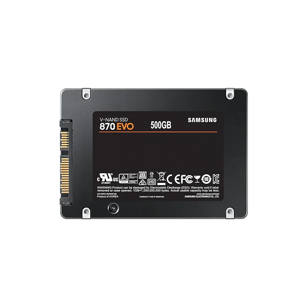 SAMSUNG MZ-77E500BW, 870 EVO, 500GB, 560/530, 2,5" SATA, SSD (Türkiye Distribütörü Garantili)