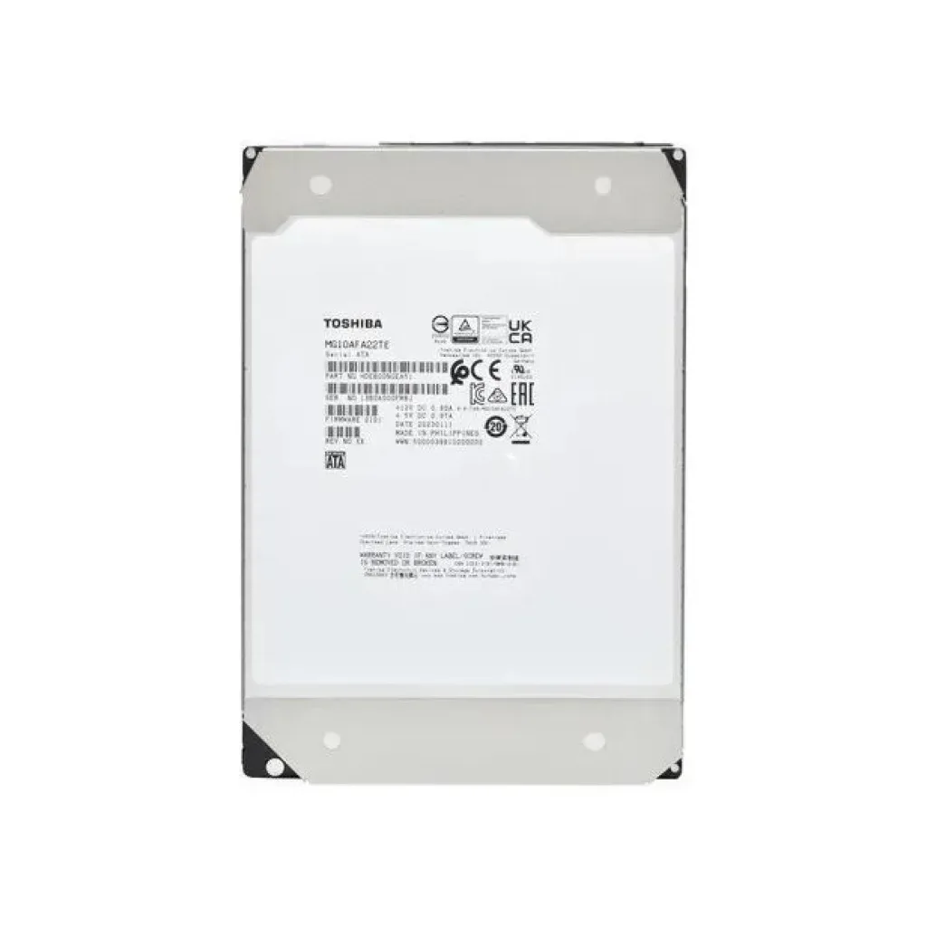 TOSHIBA ENTERPRISE, MG10AFA22TE, 3.5", 22TB, 512Mb 7200 Rpm, 7/24 Güvenlik, Data Center, Nas, Server, HDD (Türkiye Distr